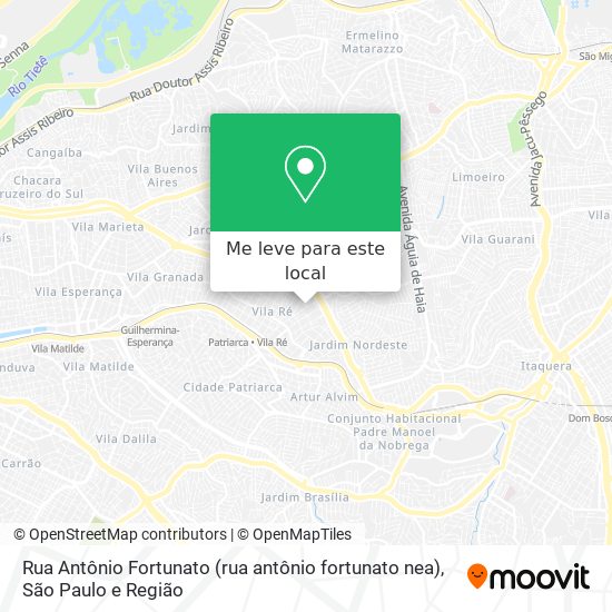 Rua Antônio Fortunato (rua antônio fortunato nea) mapa