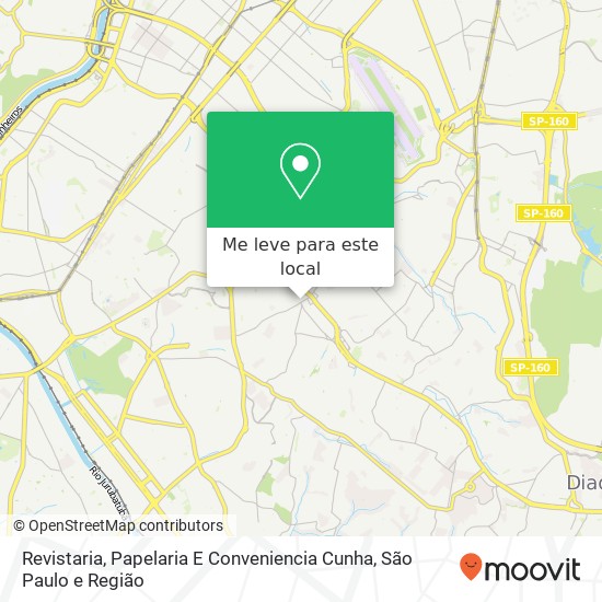 Revistaria, Papelaria E Conveniencia Cunha, Rua Doutor Djalma Pinheiro Franco, 1028 Cidade Ademar São Paulo-SP 04368-000 mapa
