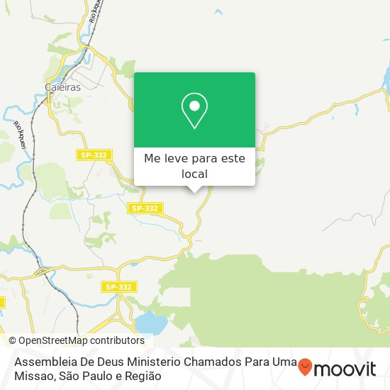 Assembleia De Deus Ministerio Chamados Para Uma Missao, Rua Canário, 740 Laranjeiras Caieiras-SP 07745-015 mapa