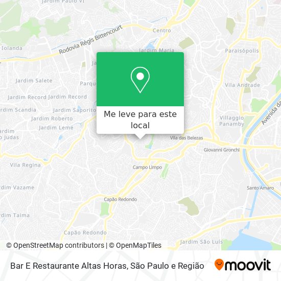 Bar E Restaurante Altas Horas mapa