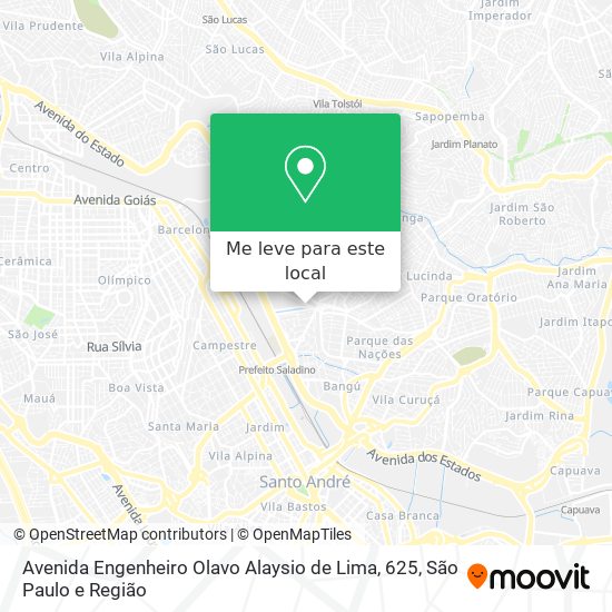 Avenida Engenheiro Olavo Alaysio de Lima, 625 mapa