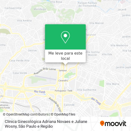 Clínica Ginecológica Adriana Novaes e Juliane Wosny mapa