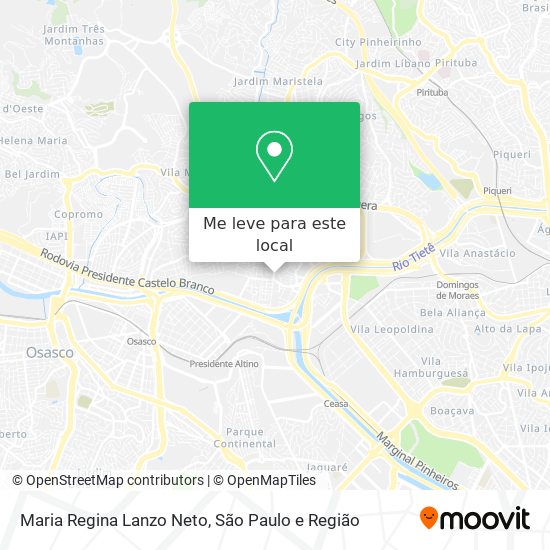 Maria Regina Lanzo Neto mapa