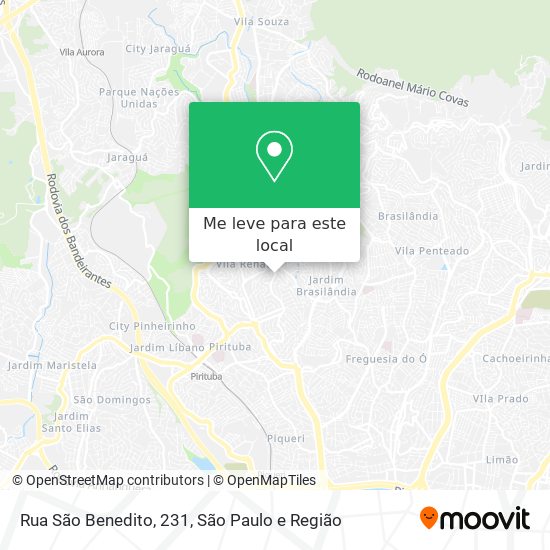 Rua São Benedito, 231 mapa