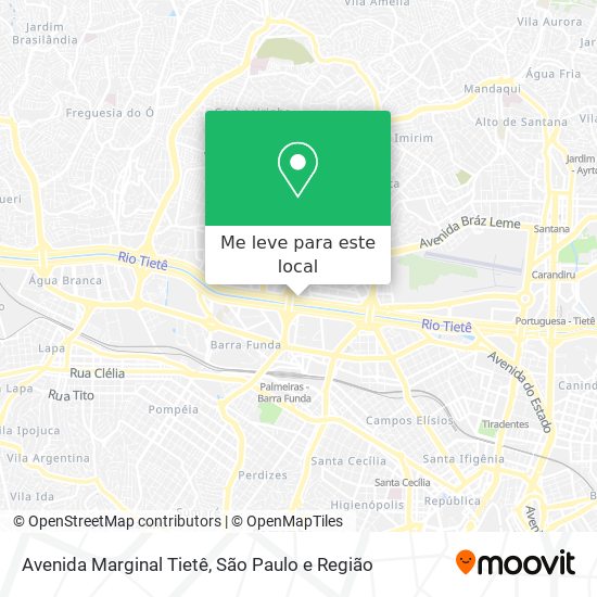 Avenida Marginal Tietê mapa
