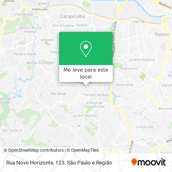 Rua Novo Horizonte, 123 mapa