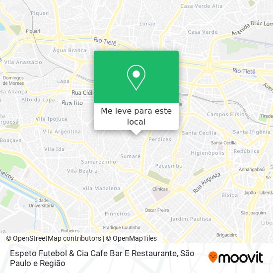 Espeto Futebol & Cia Cafe Bar E Restaurante mapa