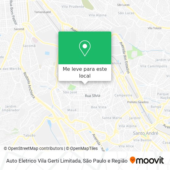 Auto Eletrico Vila Gerti Limitada mapa