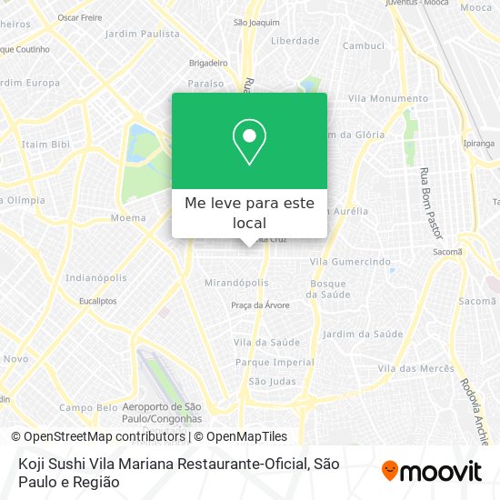 Koji Sushi Vila Mariana Restaurante-Oficial mapa