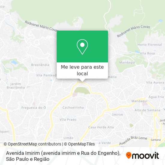 Avenida Imirim (avenida imirim e Rua do Engenho) mapa