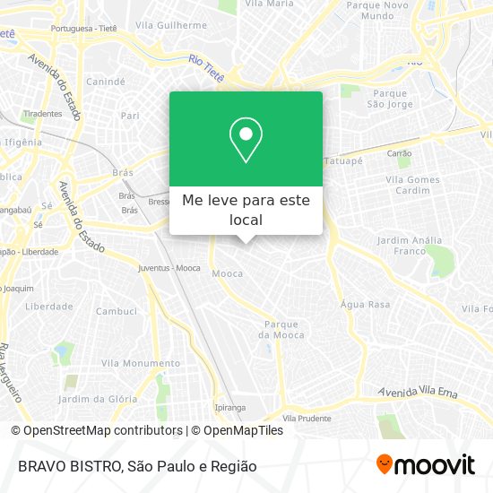 BRAVO BISTRO mapa