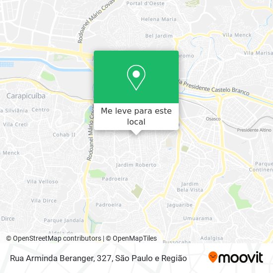 Rua Arminda Beranger, 327 mapa