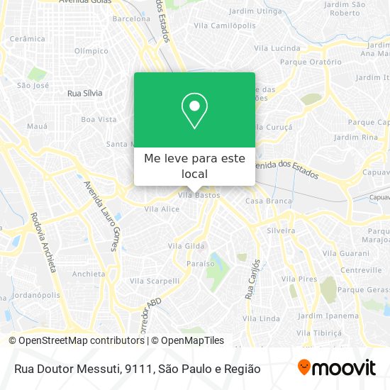 Rua Doutor Messuti, 9111 mapa