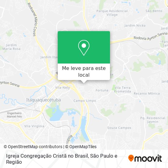 Igreja Congregação Cristã no Brasil mapa