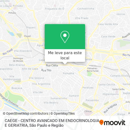 CAEGE - CENTRO AVANCADO EM ENDOCRINOLOGIA E GERIATRIA mapa
