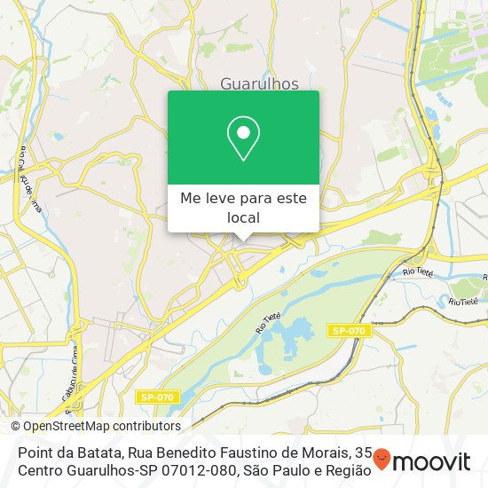 Point da Batata, Rua Benedito Faustino de Morais, 35 Centro Guarulhos-SP 07012-080 mapa