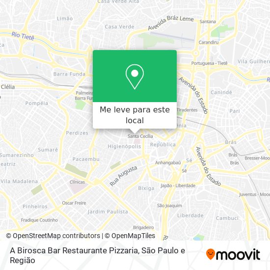 A Birosca Bar Restaurante Pizzaria mapa