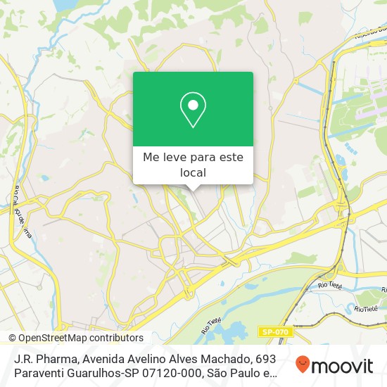 J.R. Pharma, Avenida Avelino Alves Machado, 693 Paraventi Guarulhos-SP 07120-000 mapa