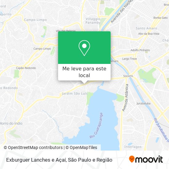 Exburguer Lanches e Açaí mapa