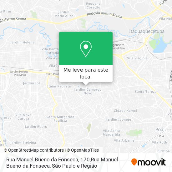 Rua Manuel Bueno da Fonseca, 170,Rua Manuel Bueno da Fonseca mapa