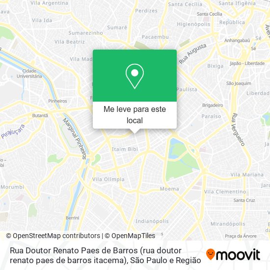 Rua Doutor Renato Paes de Barros (rua doutor renato paes de barros itacema) mapa