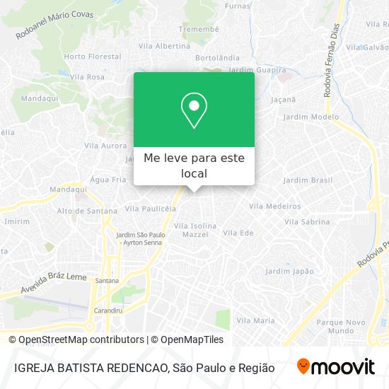 IGREJA BATISTA REDENCAO mapa