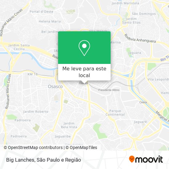 Big Lanches mapa
