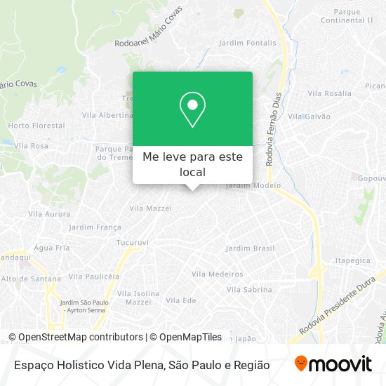 Espaço Holistico Vida Plena mapa