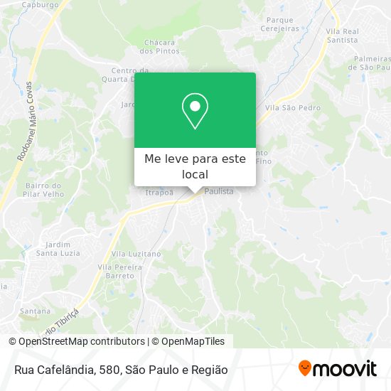 Rua Cafelândia, 580 mapa