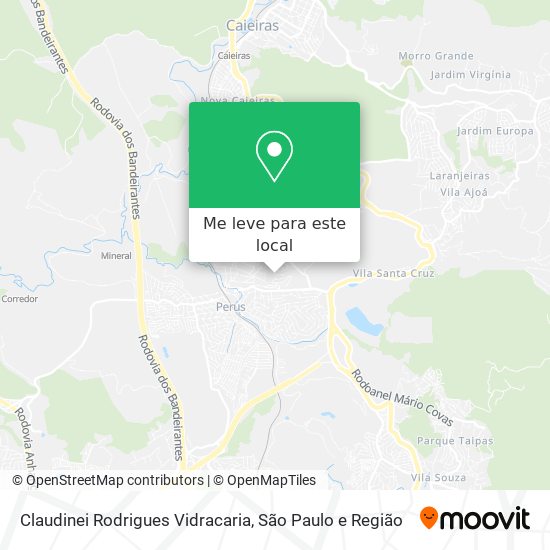 Claudinei Rodrigues Vidracaria mapa