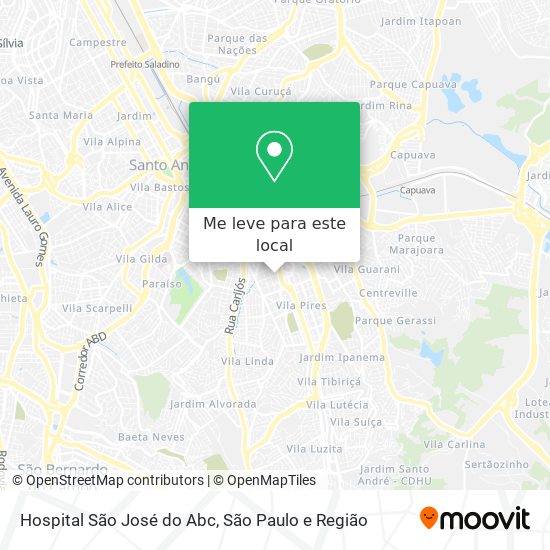 Hospital São José do Abc mapa