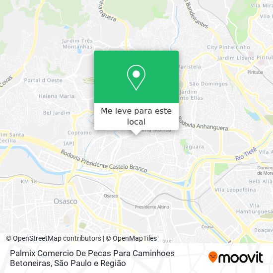 Palmix Comercio De Pecas Para Caminhoes Betoneiras mapa