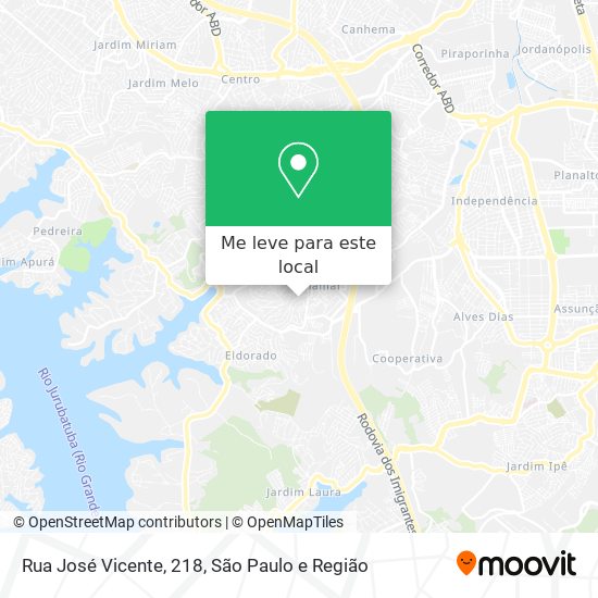 Rua José Vicente, 218 mapa