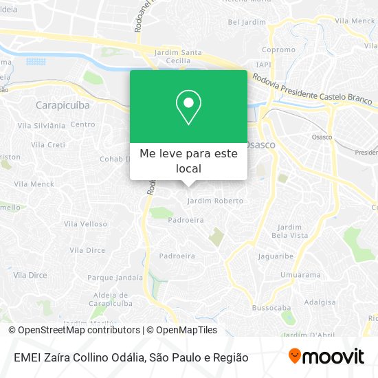 EMEI Zaíra Collino Odália mapa