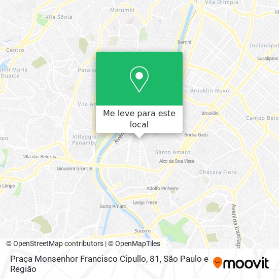 Praça Monsenhor Francisco Cipullo, 81 mapa