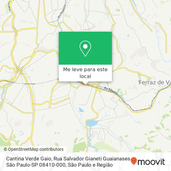 Cantina Verde Gaio, Rua Salvador Gianeti Guaianases São Paulo-SP 08410-000 mapa