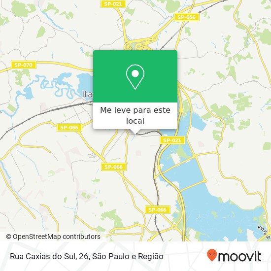 Rua Caxias do Sul, 26, Morro Branco Itaquaquecetuba-SP mapa