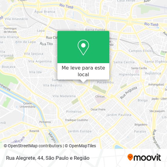 Rua Alegrete, 44 mapa