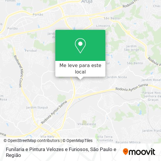 Funilaria e Pintura Velozes e Furiosos mapa