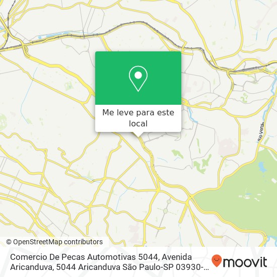 Comercio De Pecas Automotivas 5044, Avenida Aricanduva, 5044 Aricanduva São Paulo-SP 03930-110 mapa