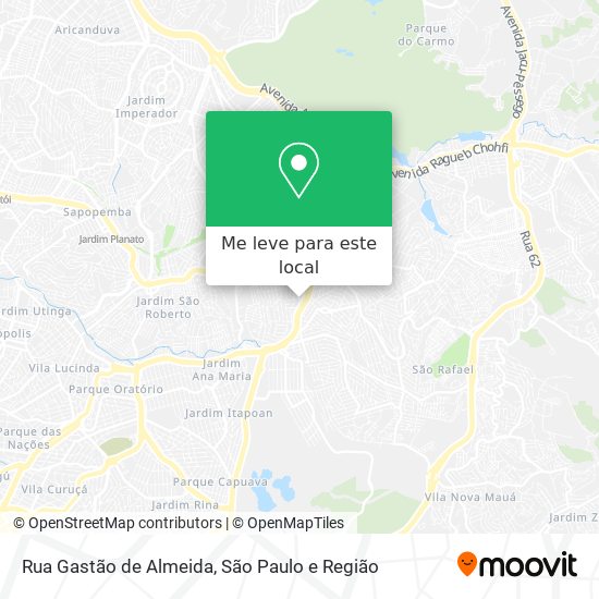 Rua Gastão de Almeida mapa