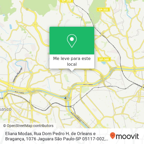 Eliana Modas, Rua Dom Pedro H. de Orleans e Bragança, 1076 Jaguara São Paulo-SP 05117-002 mapa