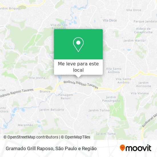 Gramado Grill Raposo mapa