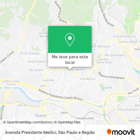 Avenida Presidente Medici mapa