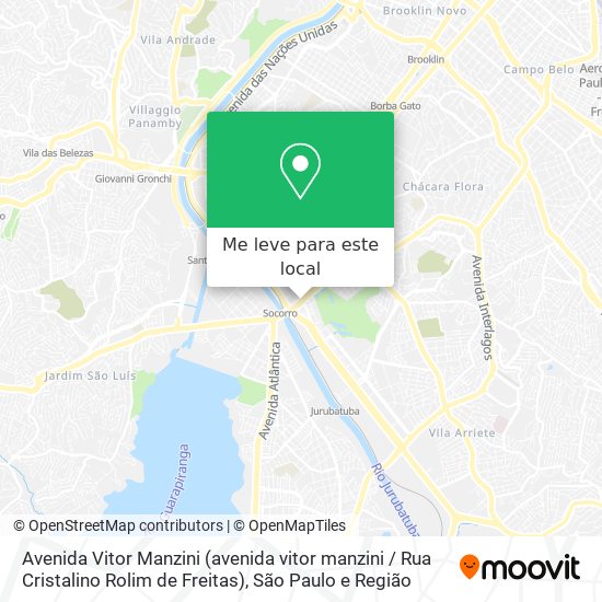 Avenida Vitor Manzini (avenida vitor manzini / Rua Cristalino Rolim de Freitas) mapa