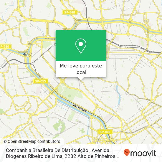 Companhia Brasileira De Distribuição., Avenida Diógenes Ribeiro de Lima, 2282 Alto de Pinheiros São Paulo-SP 05458-001 mapa