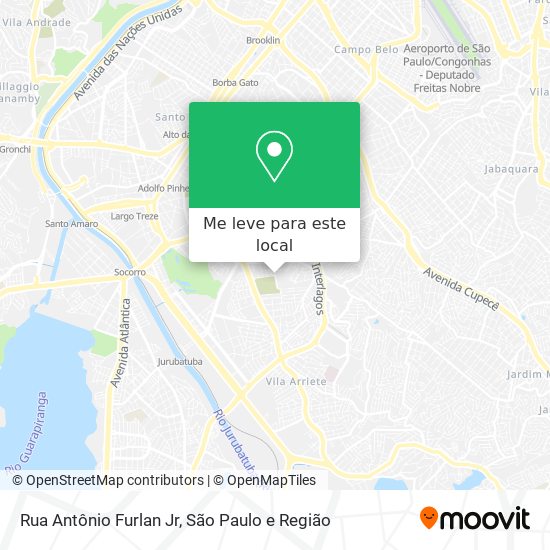 Rua Antônio Furlan Jr mapa