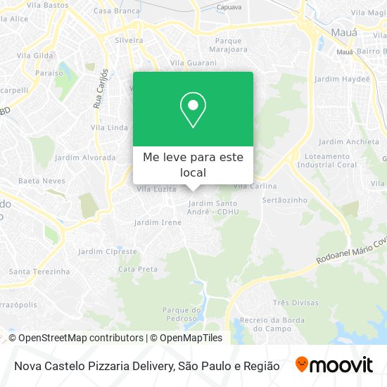 Nova Castelo Pizzaria Delivery mapa
