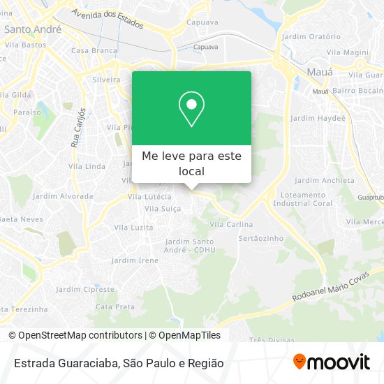 Estrada Guaraciaba mapa