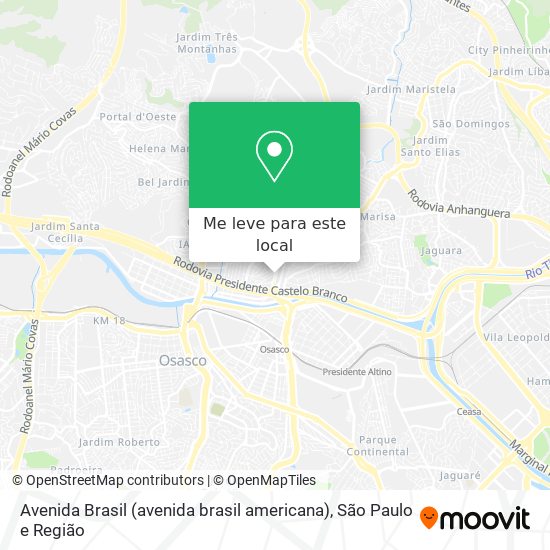 Avenida Brasil (avenida brasil americana) mapa